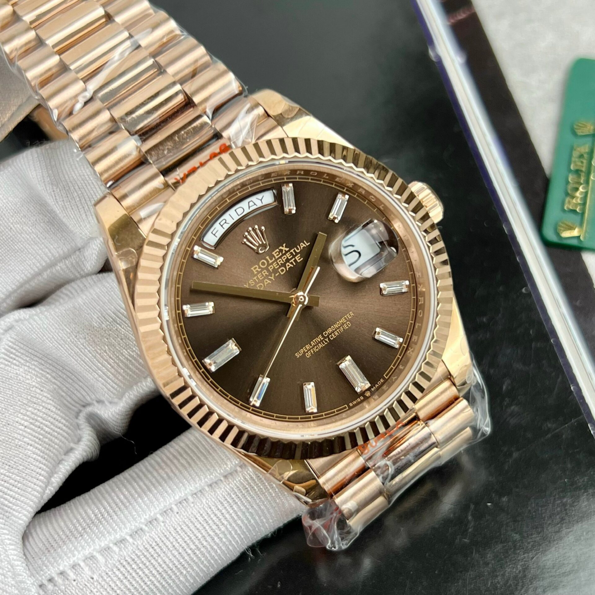 Rolex Day-Date 228235 Super Clone Watch Chocolate Dial GM Factory 40mm - Image 9