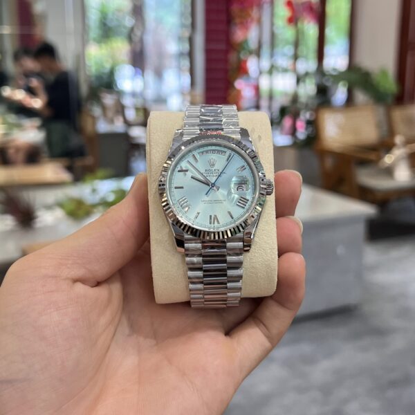 Dong Ho Rolex Day Date 228236 Mat Xanh Bang Nha May GM 40mm 6 1