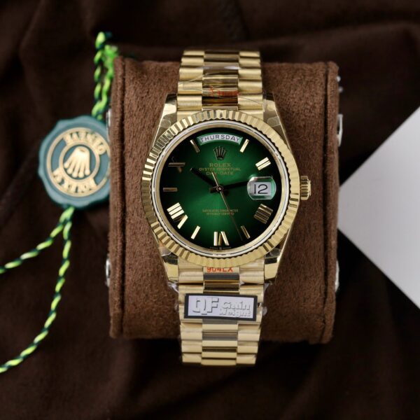 Dong Ho Rolex Day Date 228238 0069 Green Ombre Replica 11 QF Factory 185 Grams 40mm 11 1