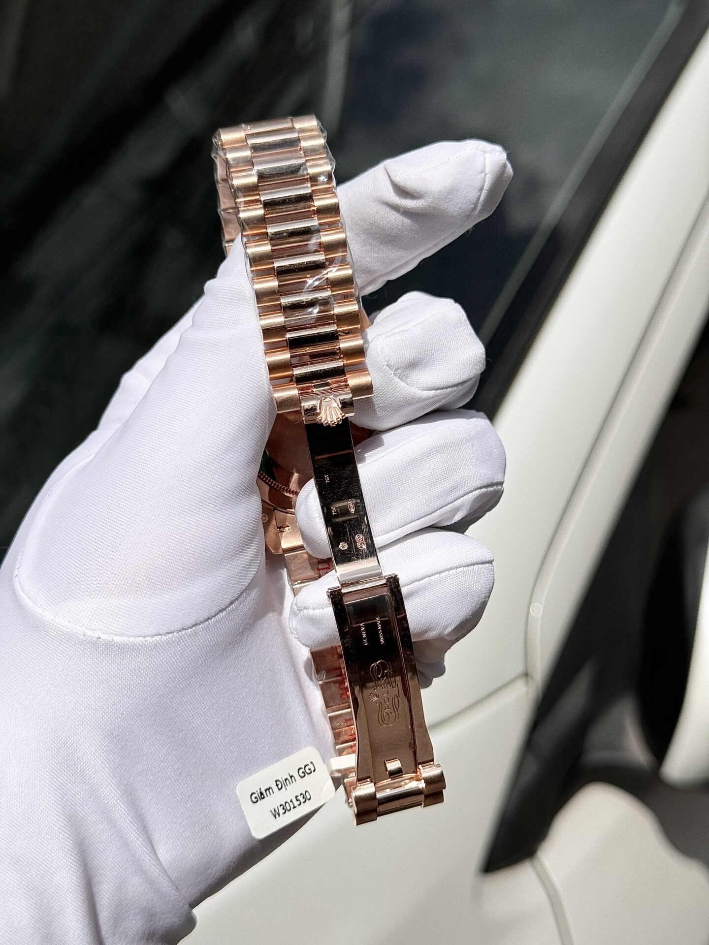 Rolex Day-Date Gold Wrapped Super Clone Watch With Moissanite Full DIal GM V2 40mm - Image 7
