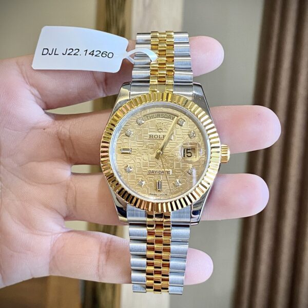 Dong Ho Rolex Day Date Che Tac Boc Vang That Mat Vi Tinh 40mm 2 1