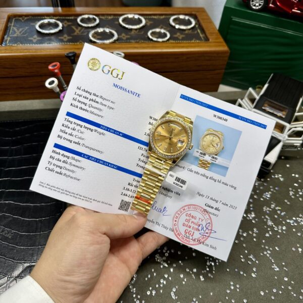 Dong Ho Rolex Day Date Do Kim Cuong Moissanite EWF 40mm 1 scaled 1