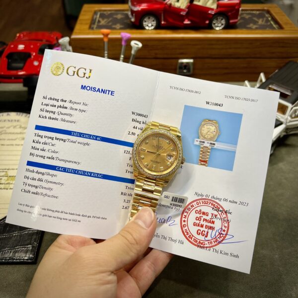 Dong Ho Rolex Day Date Do Kim Moissanite Rep 11 40mm 1 scaled 1