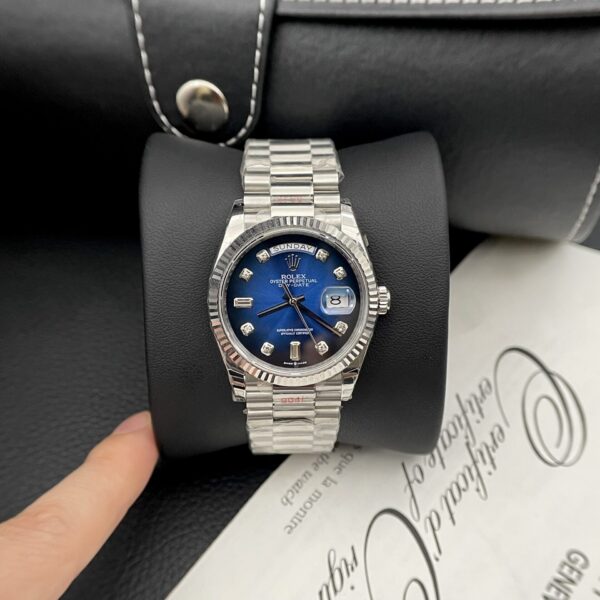 Dong Ho Rolex Day Date Mat Xanh Duong Fake 11 Nha May EW 36mm 4 1
