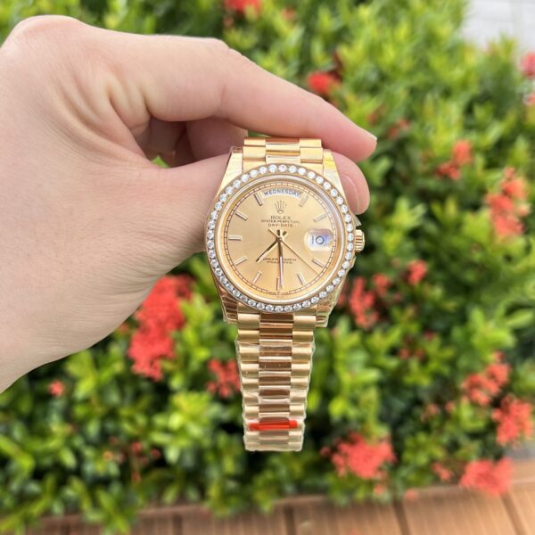 Dong Ho Rolex Day Date Nam Dinh Da Mau Vang Champagne 40mm 4 1