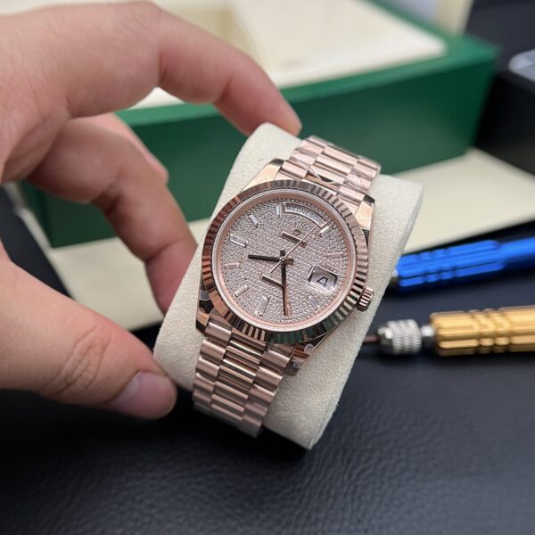 Dong Ho Rolex Day Date Nam Dinh Da Replica 11 Nha May GM 40mm 1 1