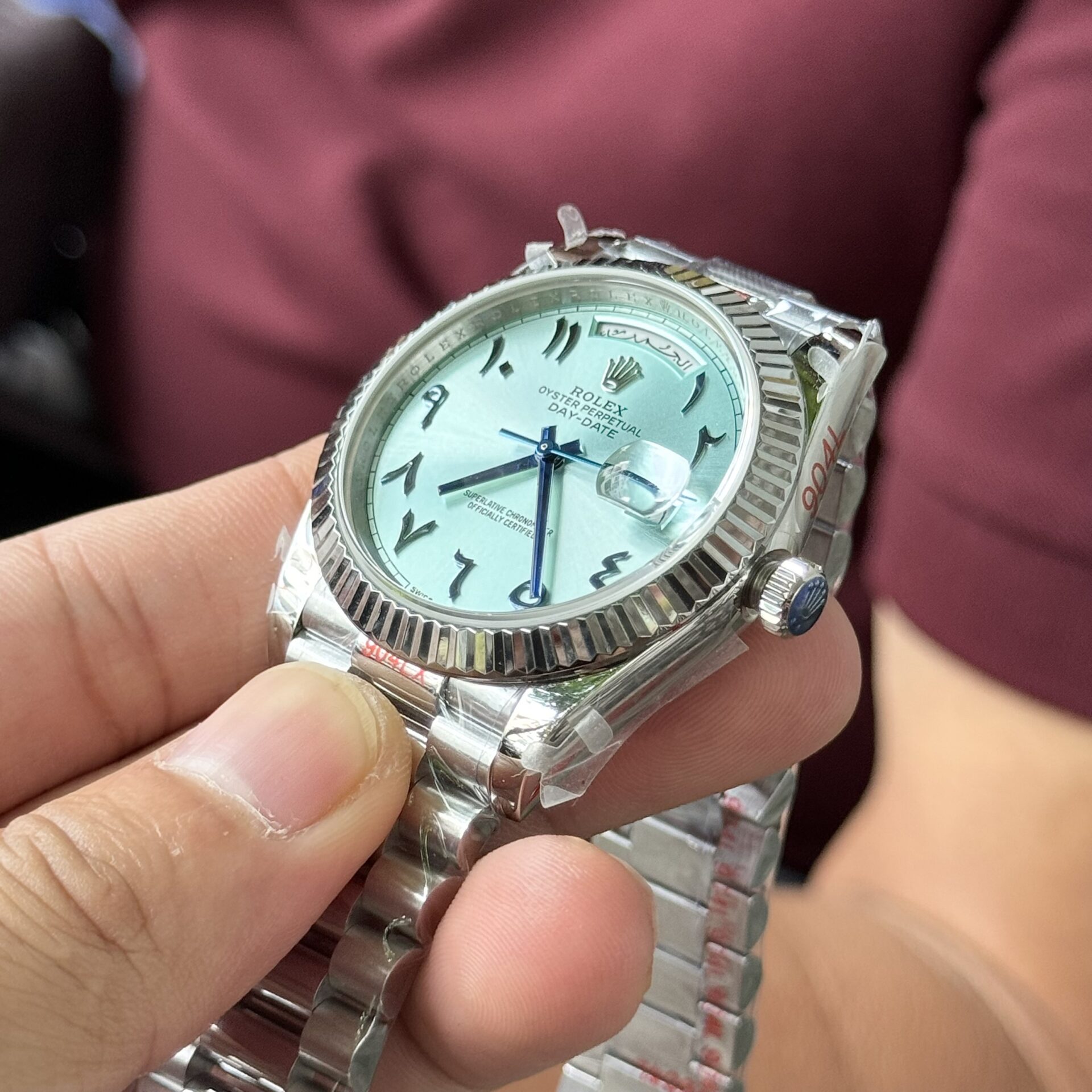 Rolex Day-Date Super Clone Watch Blue Dial Arabic Markers GM V2 40mm - Image 4