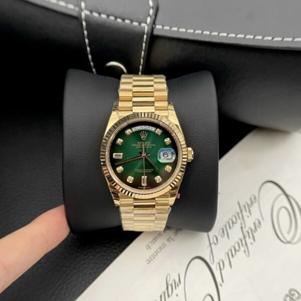 Dong Ho Rolex Day Date Super Fake 11 Mat Xanh La EW 36mm 1 1