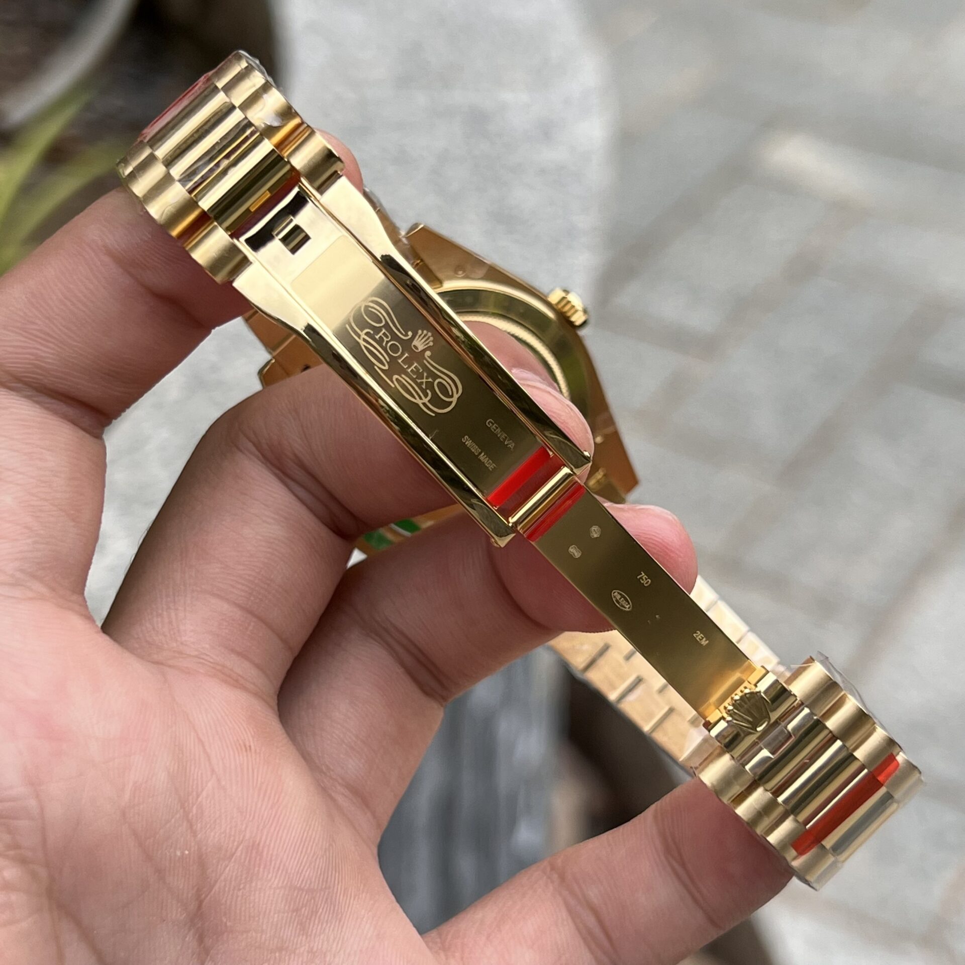 Rolex Day-Date Super Clone 1:1 Watch Champagne Dial Jubilee Strap 40mm - Image 5