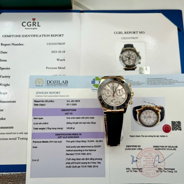 Dong Ho Rolex Daytona 116515LN Nam Boc Vang Hong 18K Nha May BT 40mm 1 1