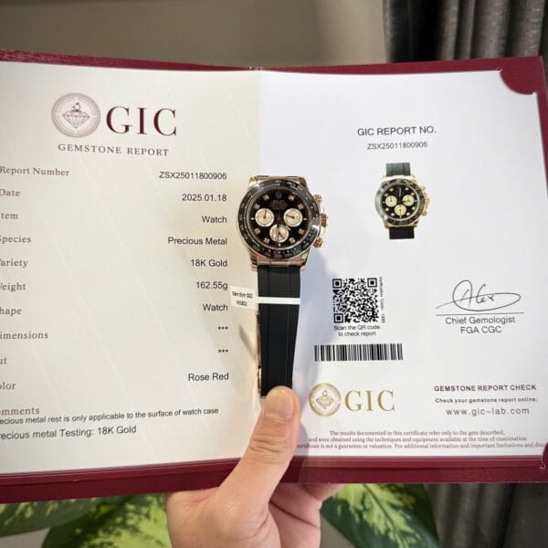 Dong Ho Rolex Daytona 126515 Che Tac Mat Den Trong Luong 163Gram Boc Vang That 40mm 1 1