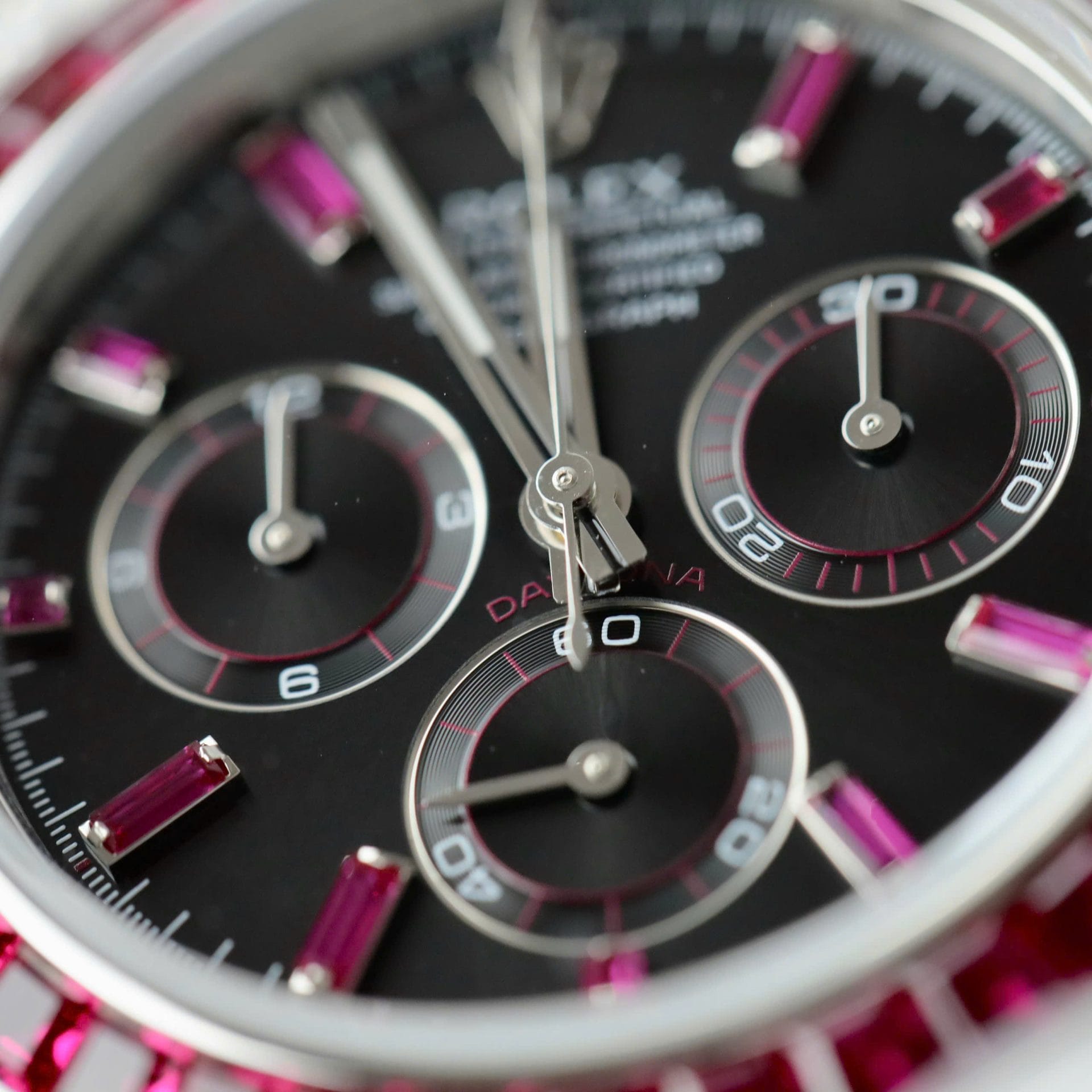 Rolex Super Clone Daytona 126599TRU Custom Ruby Red Baguette 40mm - Image 6