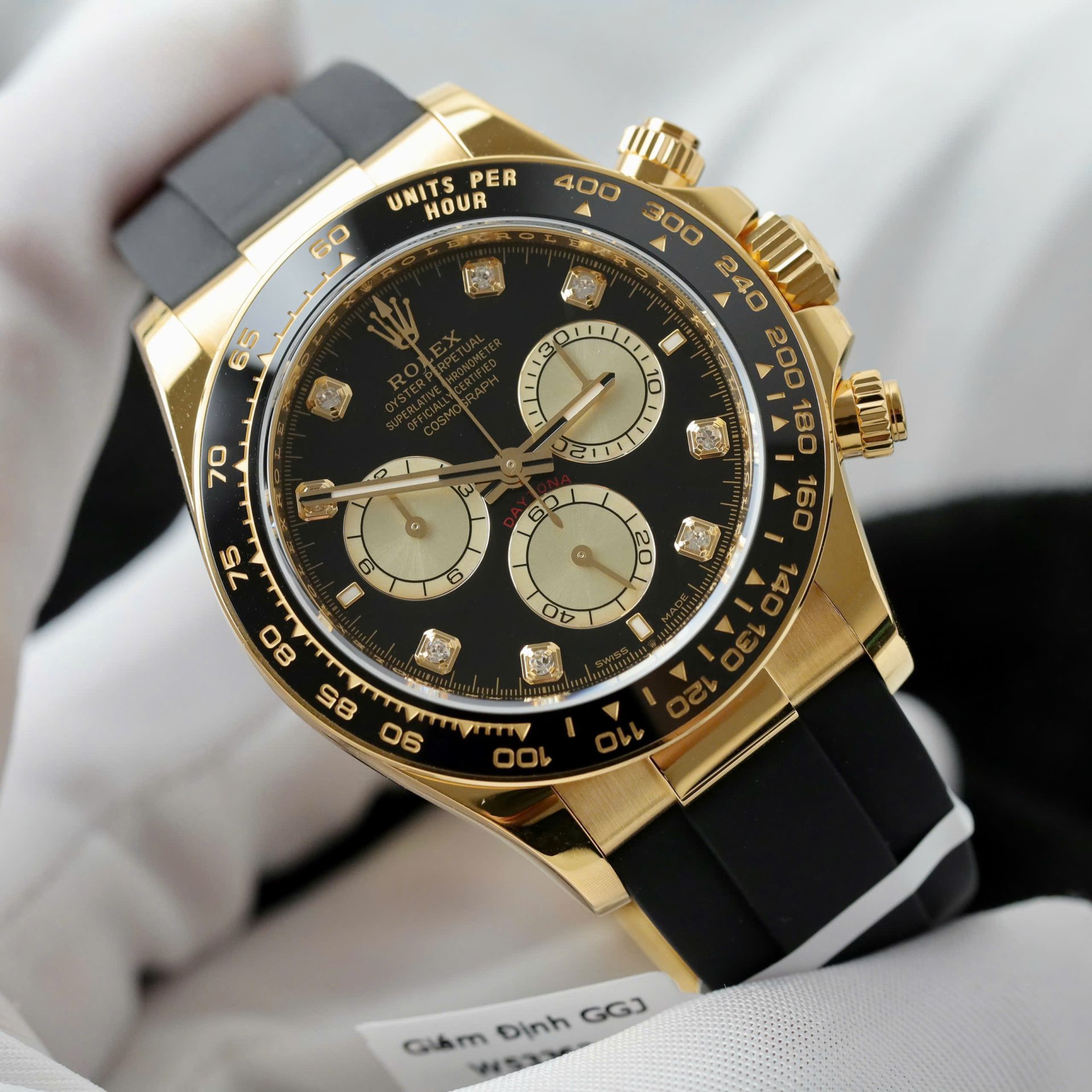 Rolex Daytona Super Clone Watch Custom 18K Gold Wrapped Movement Calibre 4131 40mm - Image 4