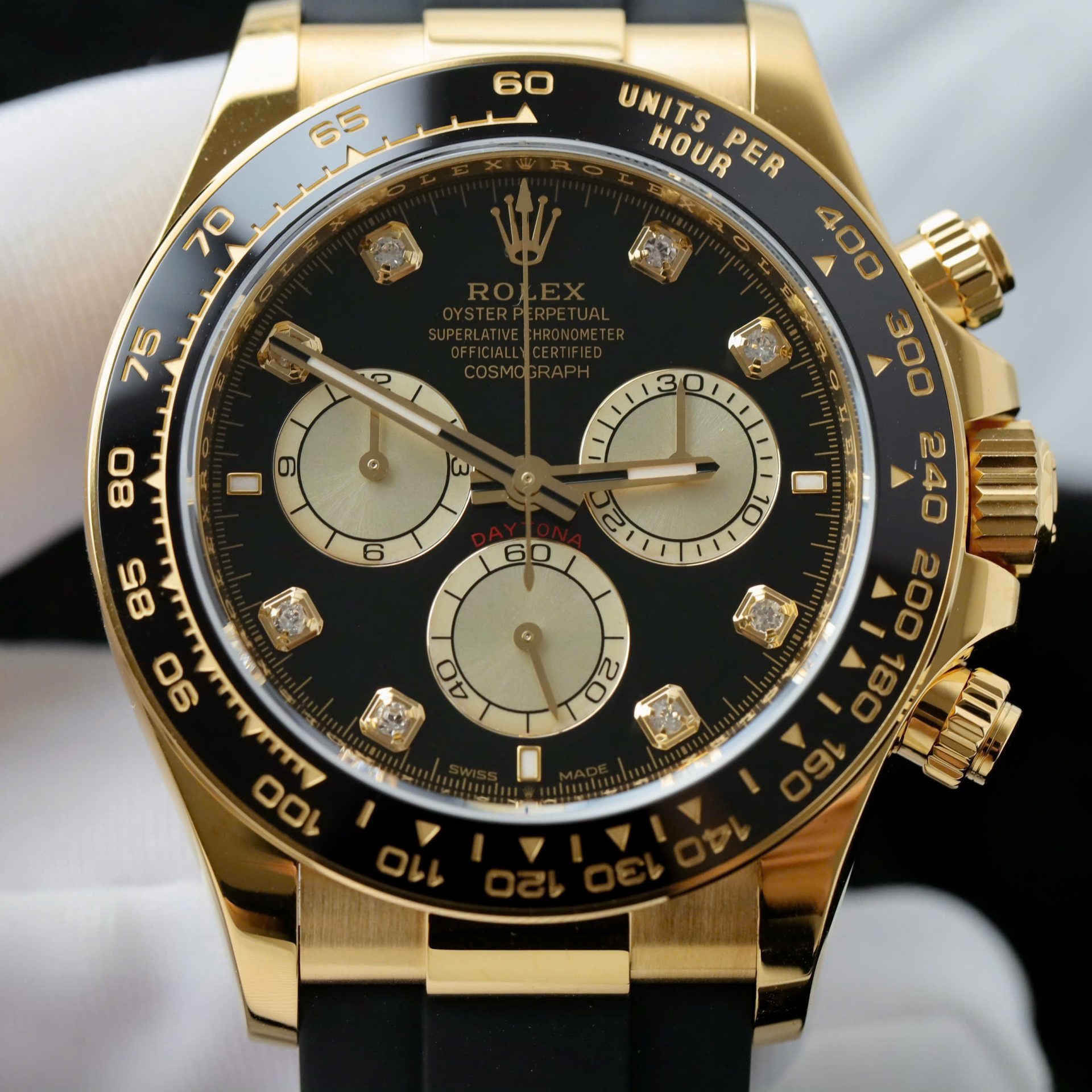 Rolex Daytona Super Clone Watch Custom 18K Gold Wrapped Movement Calibre 4131 40mm - Image 6