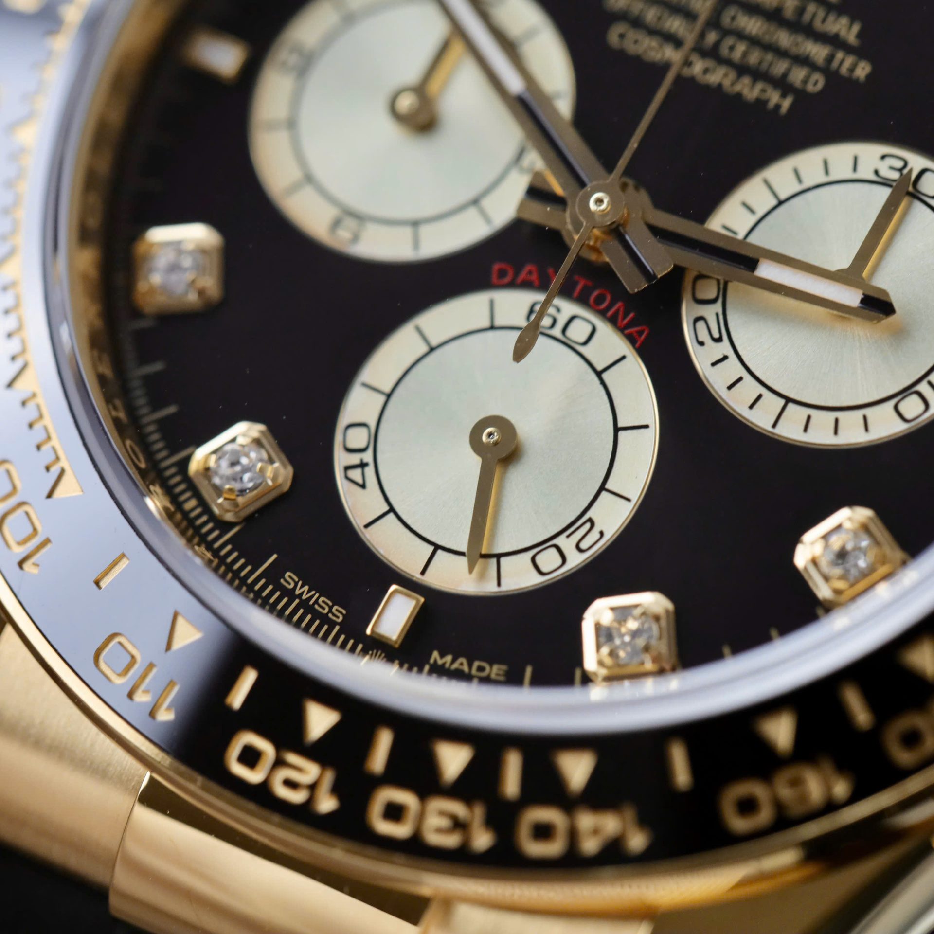 Rolex Daytona Super Clone Watch Custom 18K Gold Wrapped Movement Calibre 4131 40mm - Image 8