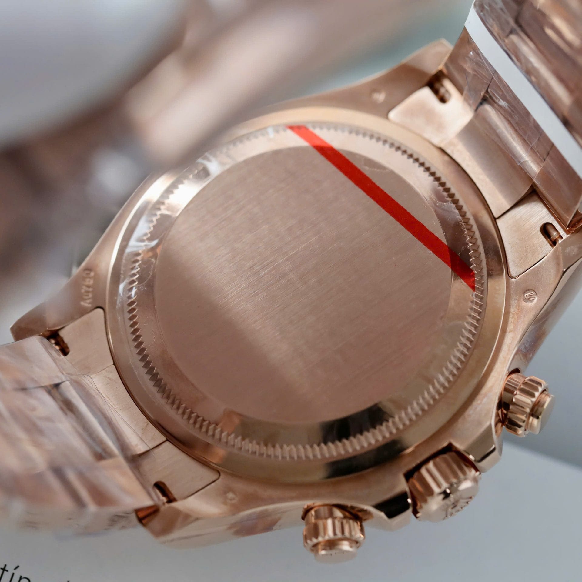 Rolex Daytona Super Clone Watch Custom Gold Wrapped 18K + Movement Calibre 4131 40mm - Image 9