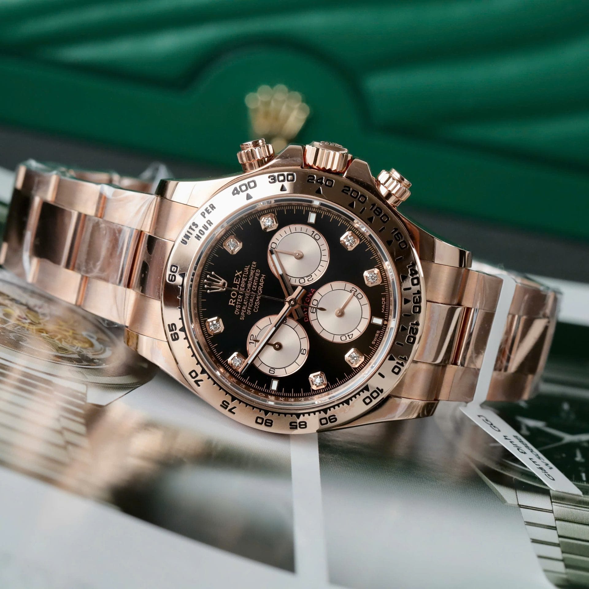 Rolex Daytona Super Clone Watch Custom Gold Wrapped 18K + Movement Calibre 4131 40mm - Image 4