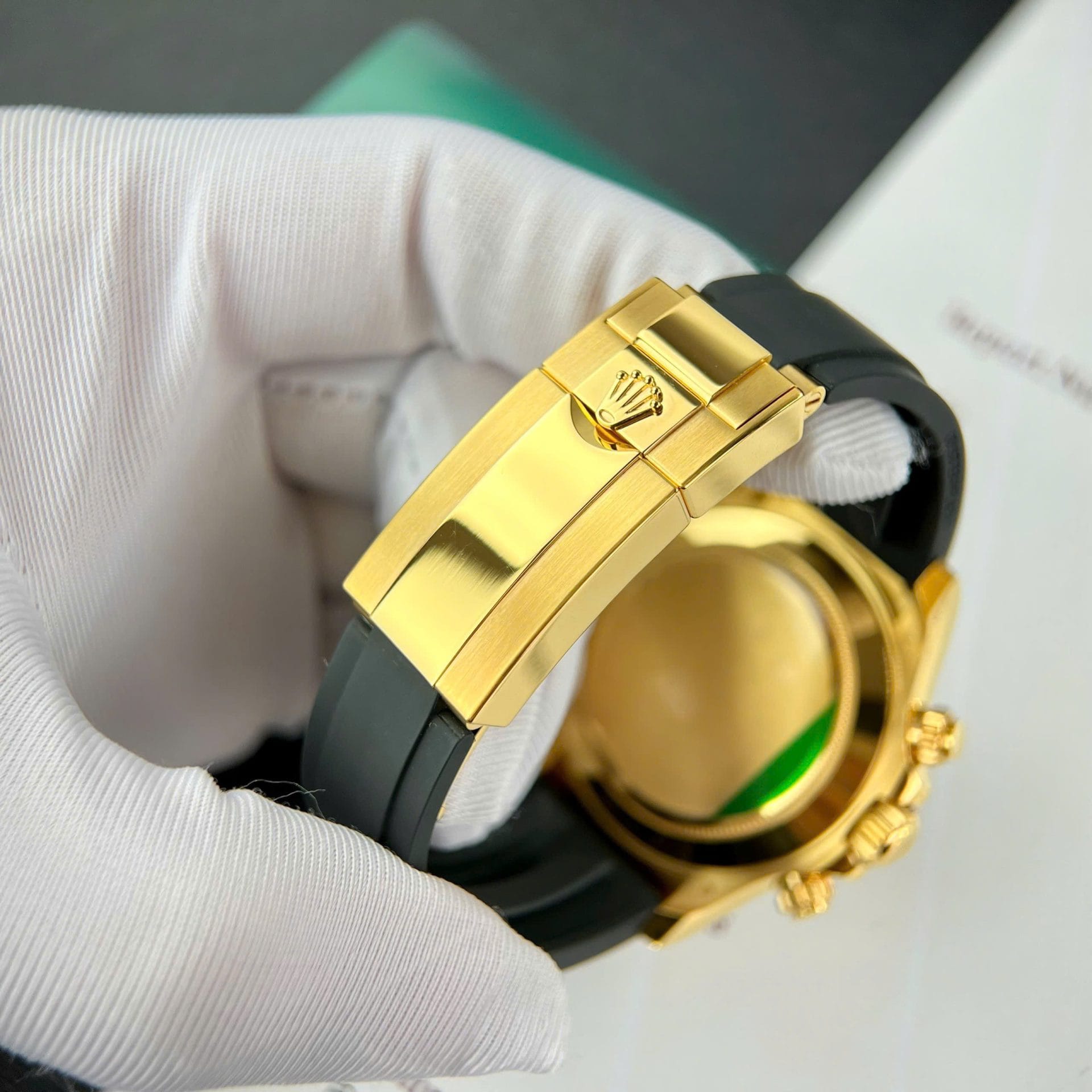 Rolex Daytona Super Clone Watch Gold Wrapped Custom 40mm - Image 9