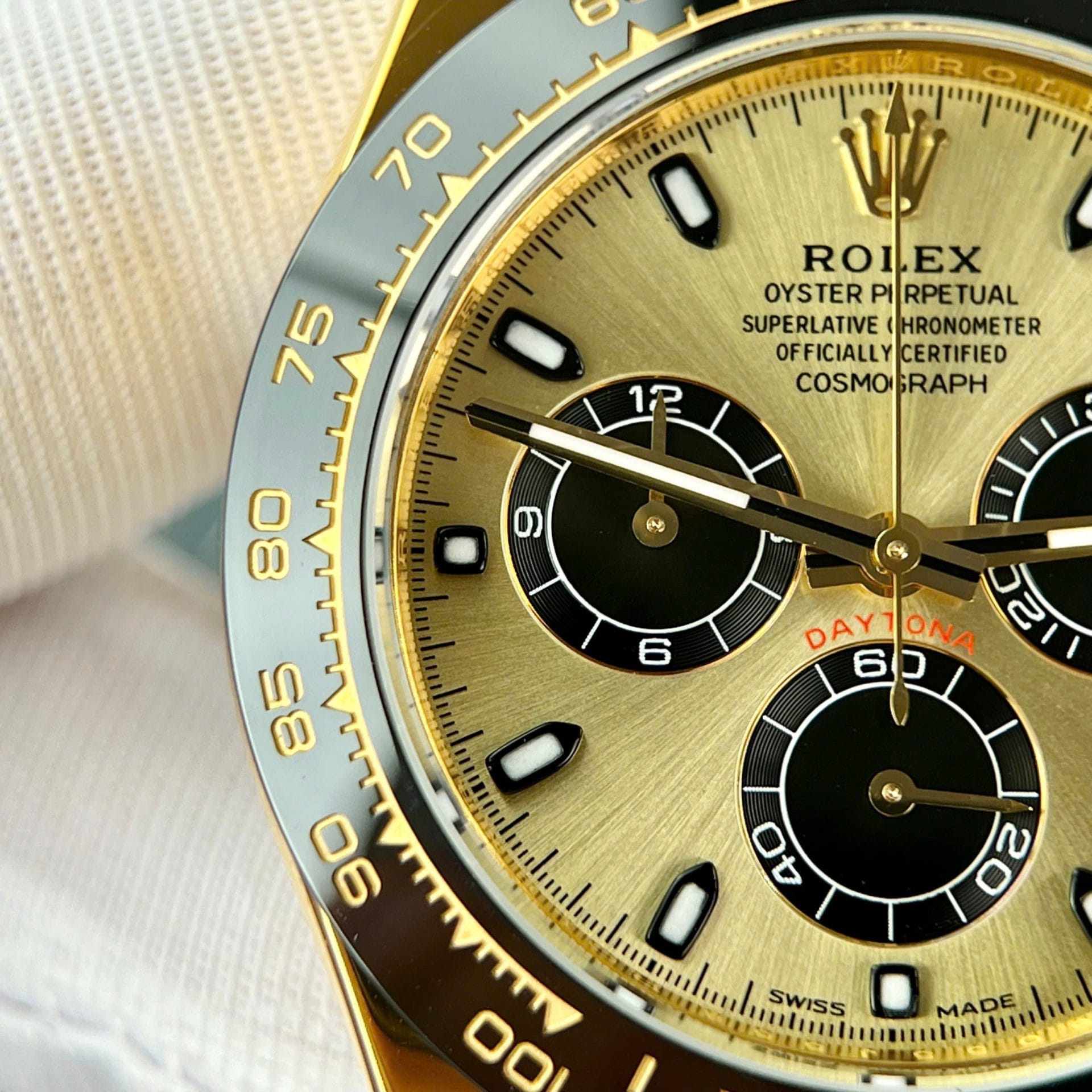 Rolex Daytona Super Clone Watch Gold Wrapped Custom 40mm - Image 7
