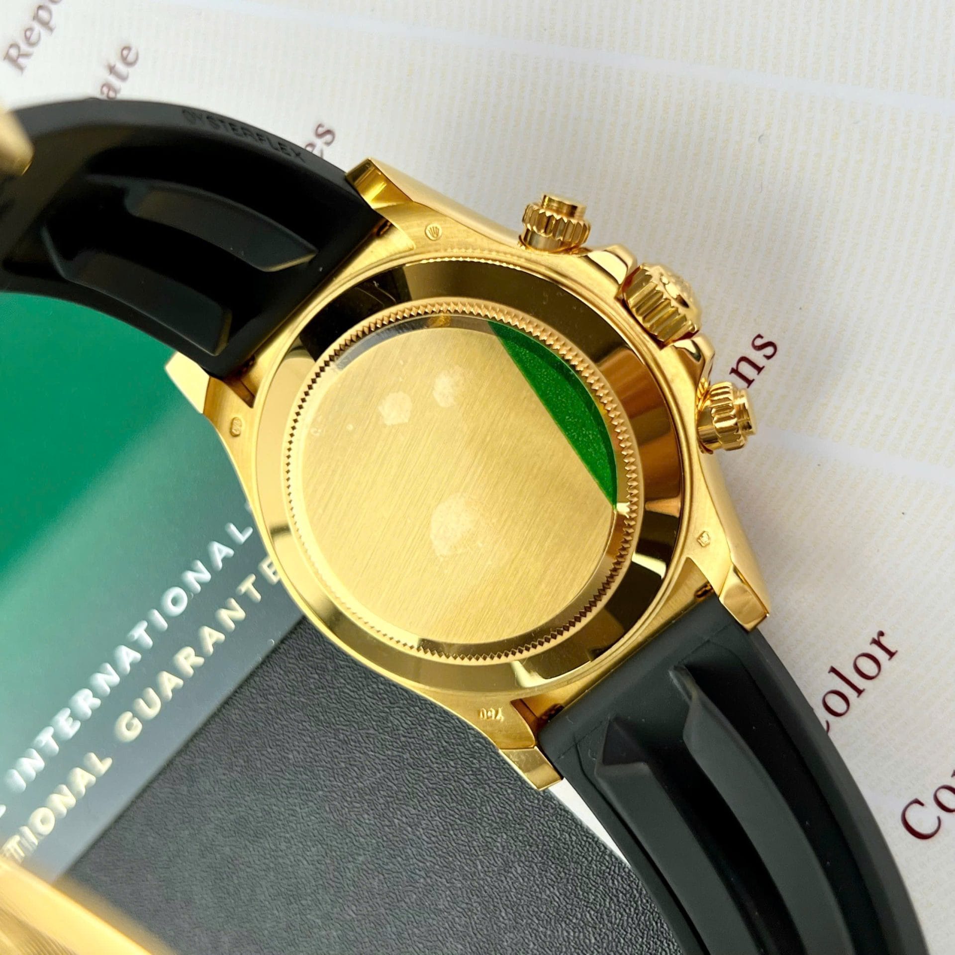 Rolex Daytona Super Clone Watch Gold Wrapped Custom 40mm - Image 8