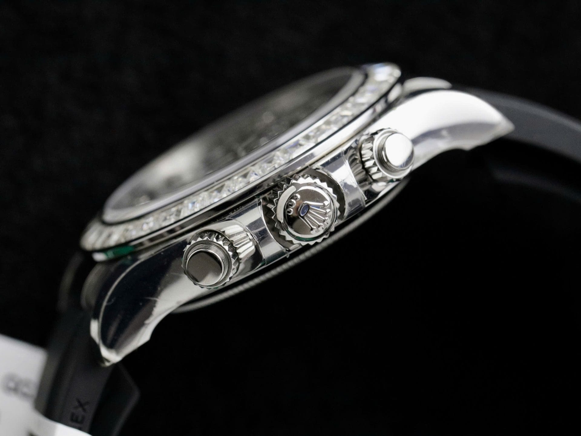 Rolex Daytona Super Clone Watch Dial Meteorite Custom Diamonds Moissanite Baguette 40mm - Image 7
