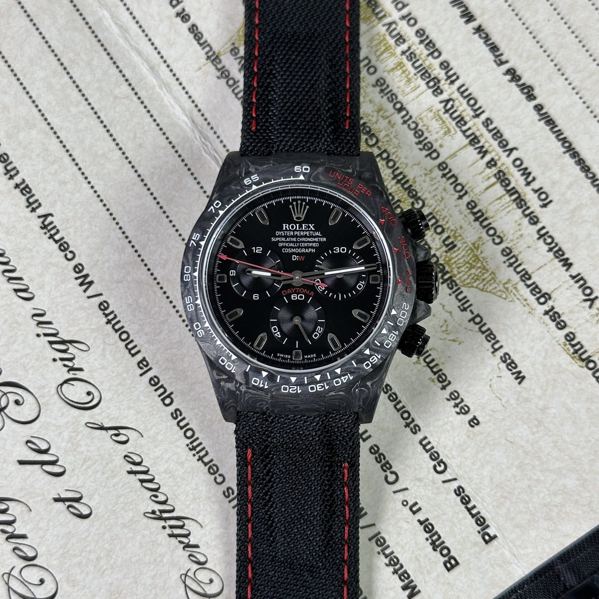 Rolex Daytona Diw Carbon Super Light Super Clone Watch 40mm - Image 2