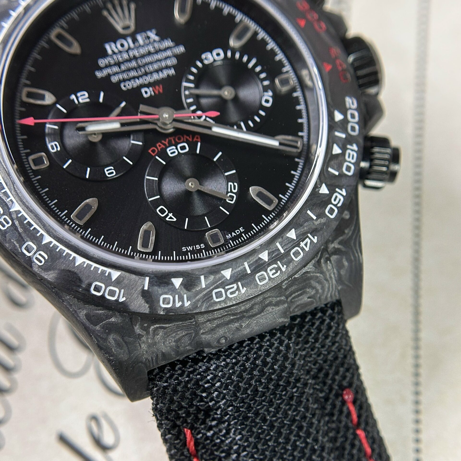 Rolex Daytona Diw Carbon Super Light Super Clone Watch 40mm - Image 4