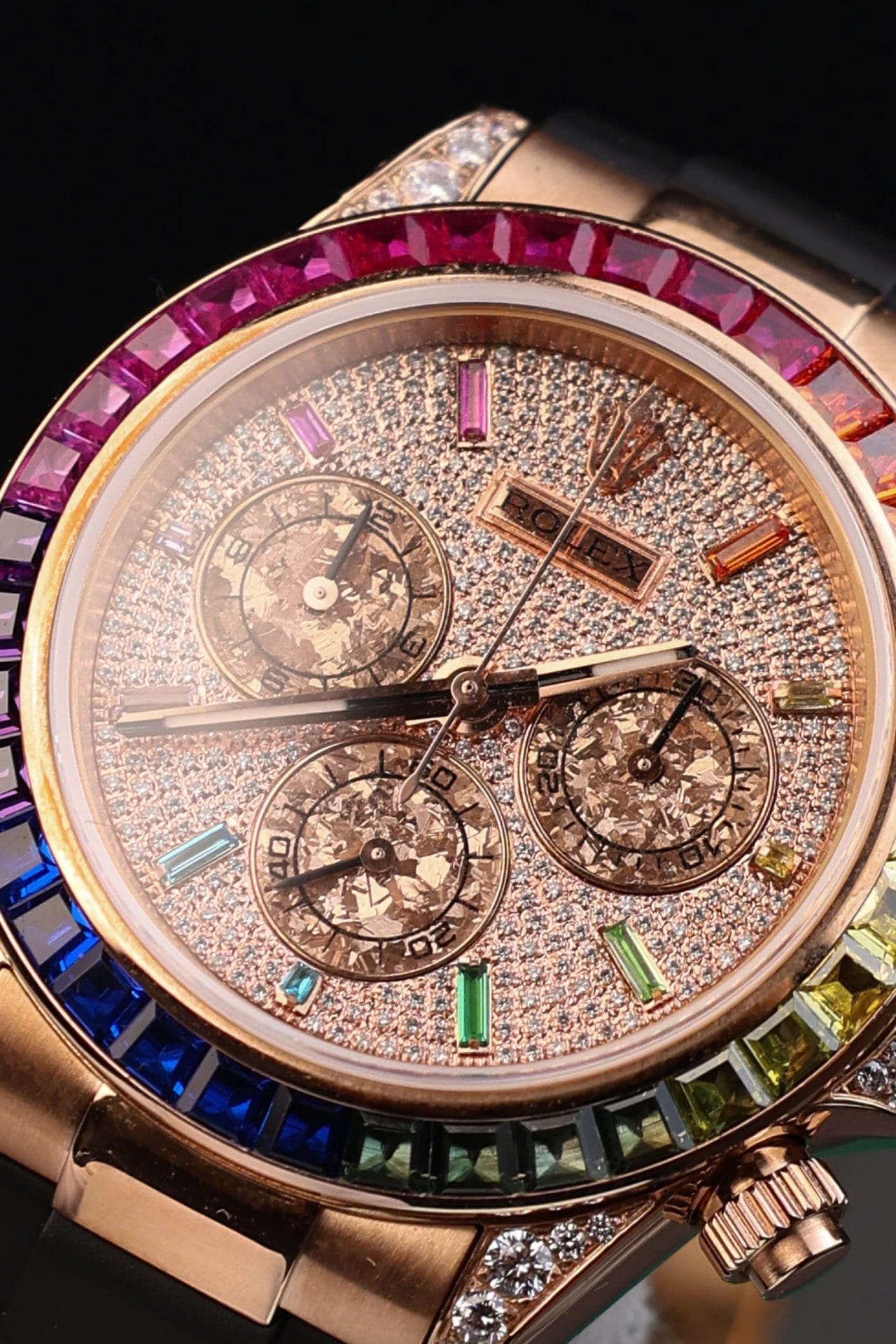 Rolex Daytona Rainbow Super Clone Watch Rubber Strap MS Factory 40mm - Image 6
