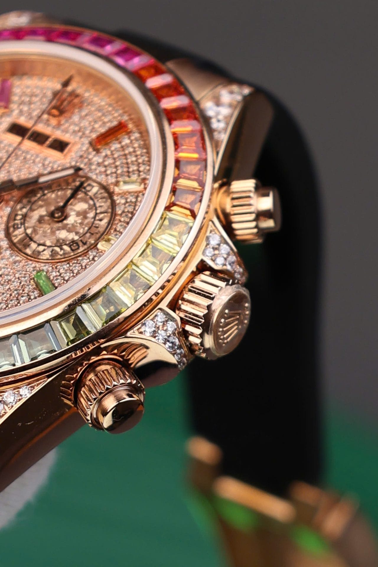 Rolex Daytona Rainbow Super Clone Watch Rubber Strap MS Factory 40mm - Image 9