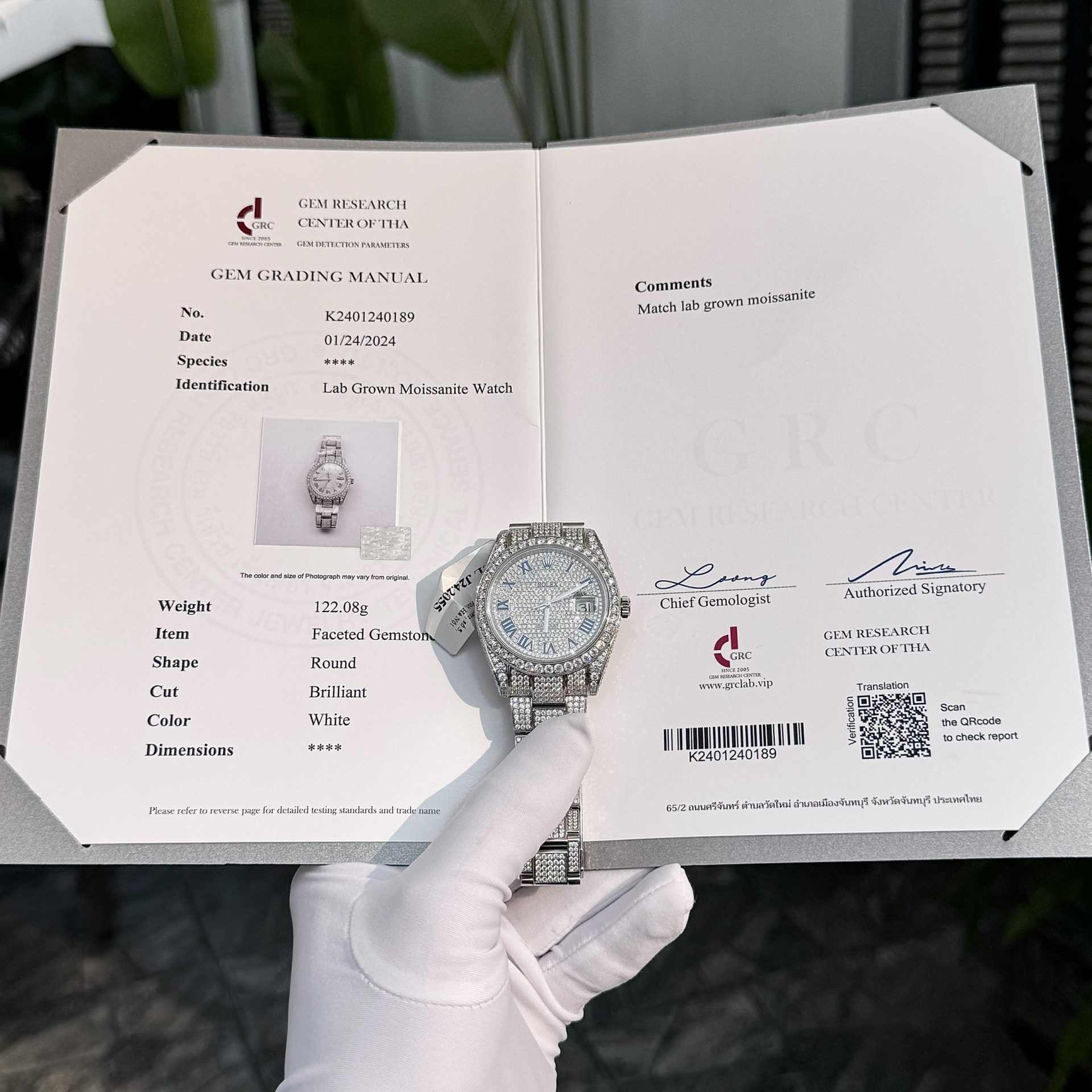 Rolex Super Clone DateJust Full Moissanite Diamonds Custom 41mm - Image 8
