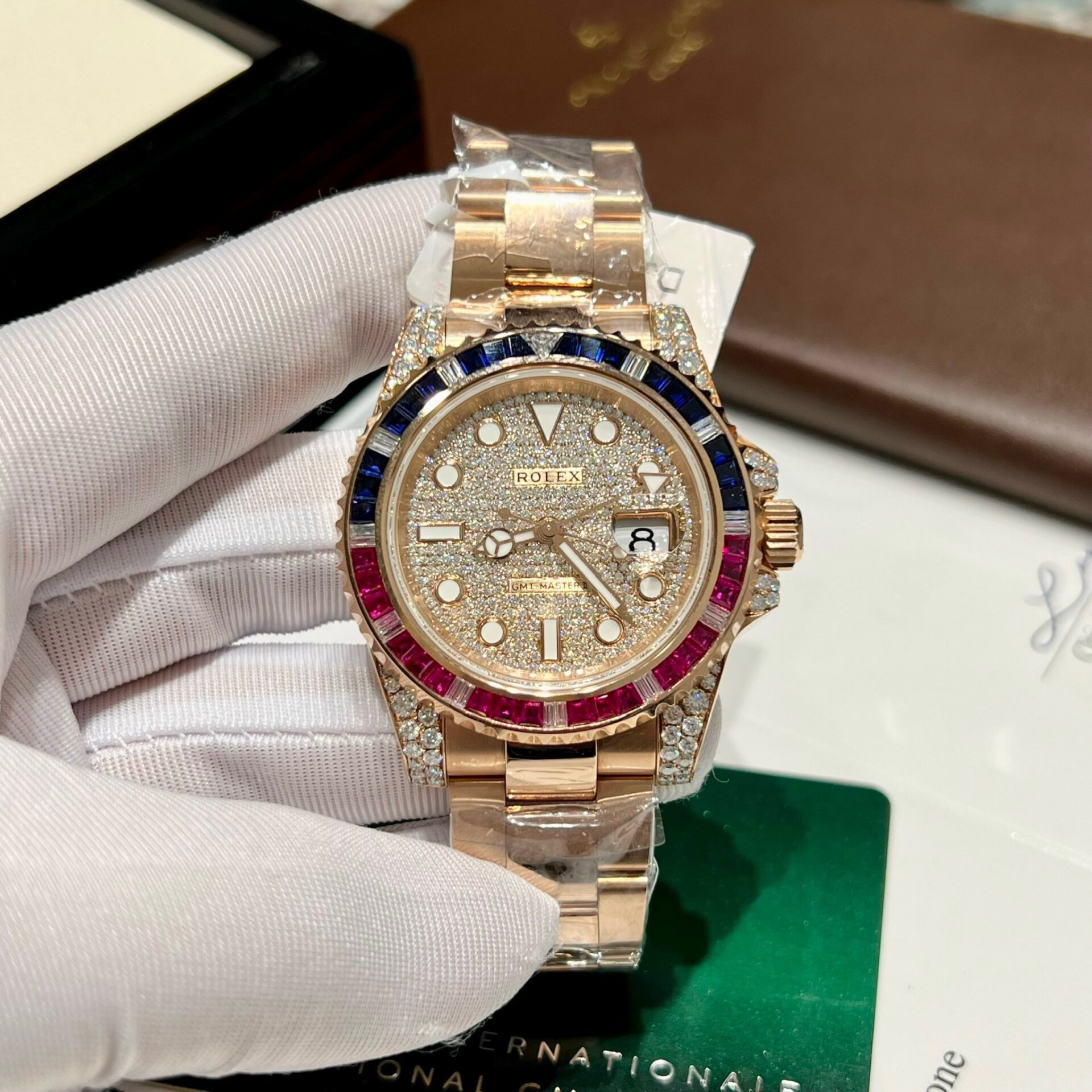 Rolex GMT-Master II 126755 SARU Super Clone Watch Gold Wrapped Sapphire 41mm - Image 2
