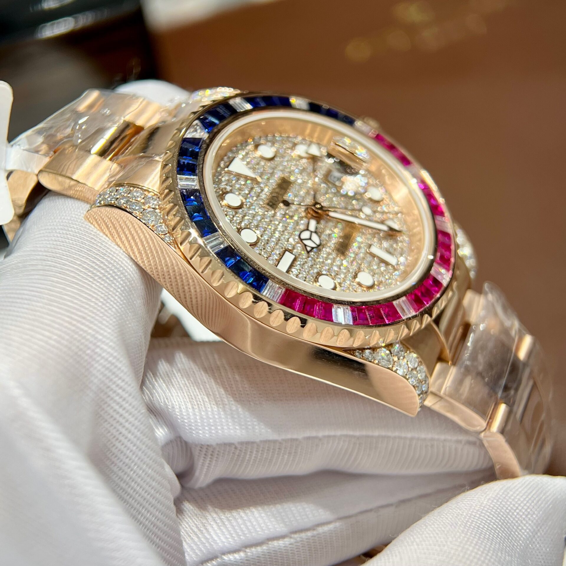 Rolex GMT-Master II 126755 SARU Super Clone Watch Gold Wrapped Sapphire 41mm - Image 5
