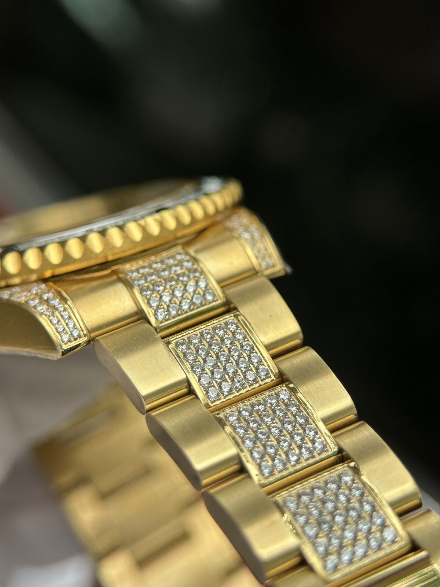 Rolex GMT-Master II Super Clone 1:1 Watch With Full Diamond Black Dial 40mm - Image 6