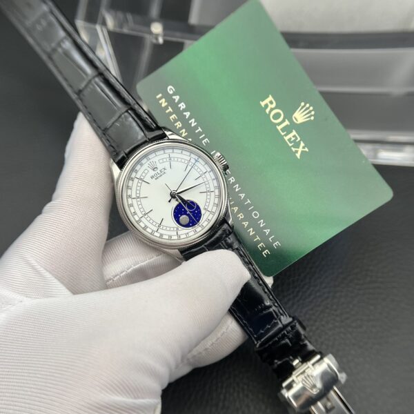 Dong Ho Rolex Moonphase 50535 Rep 11 Nam Day Da Mau Den 39mm 1 1