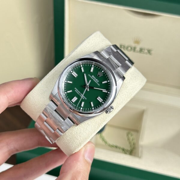 Dong Ho Rolex Nam Che Tac Oyster Perpetual 126000 Mat Xanh La Cay Clean Factory 36mm 6 1