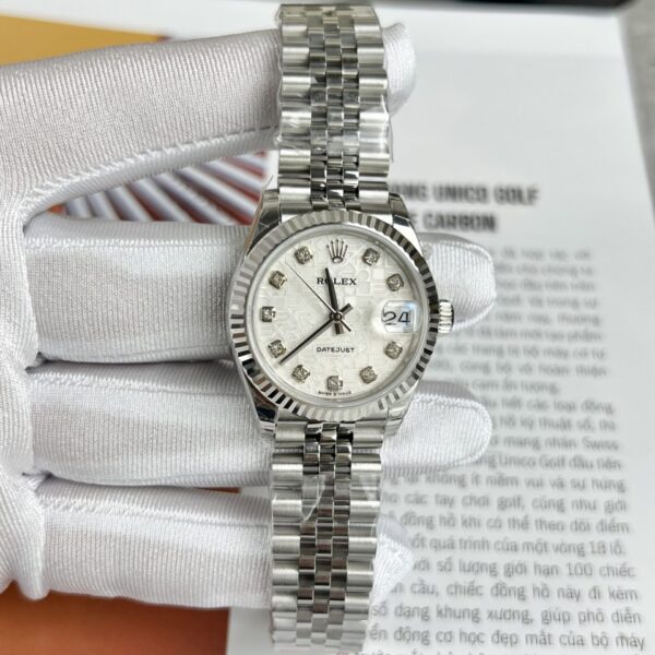 Dong Ho Rolex Nu DateJust Mat So Vi Tinh Super Fake EWF 31mm 8 scaled 1