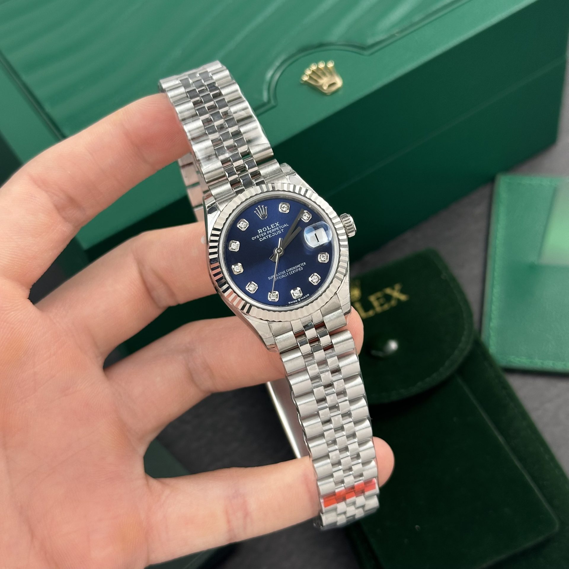 Rolex Super Clone Watch DateJust Womens Dial Blue 31mm - Image 2