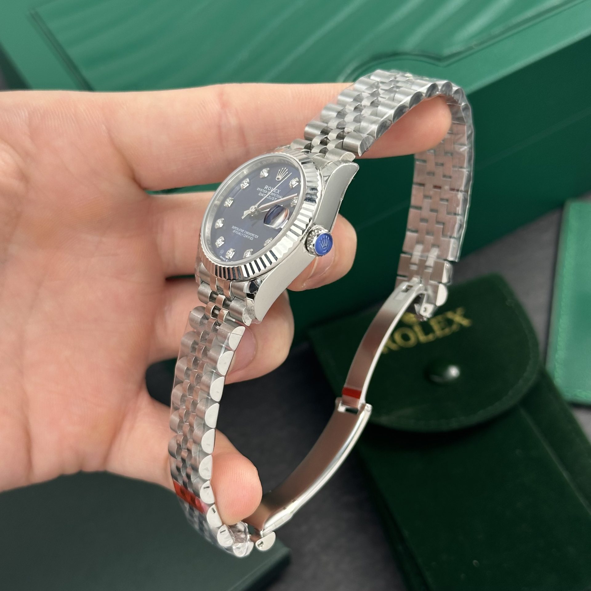 Rolex Super Clone Watch DateJust Womens Dial Blue 31mm - Image 3