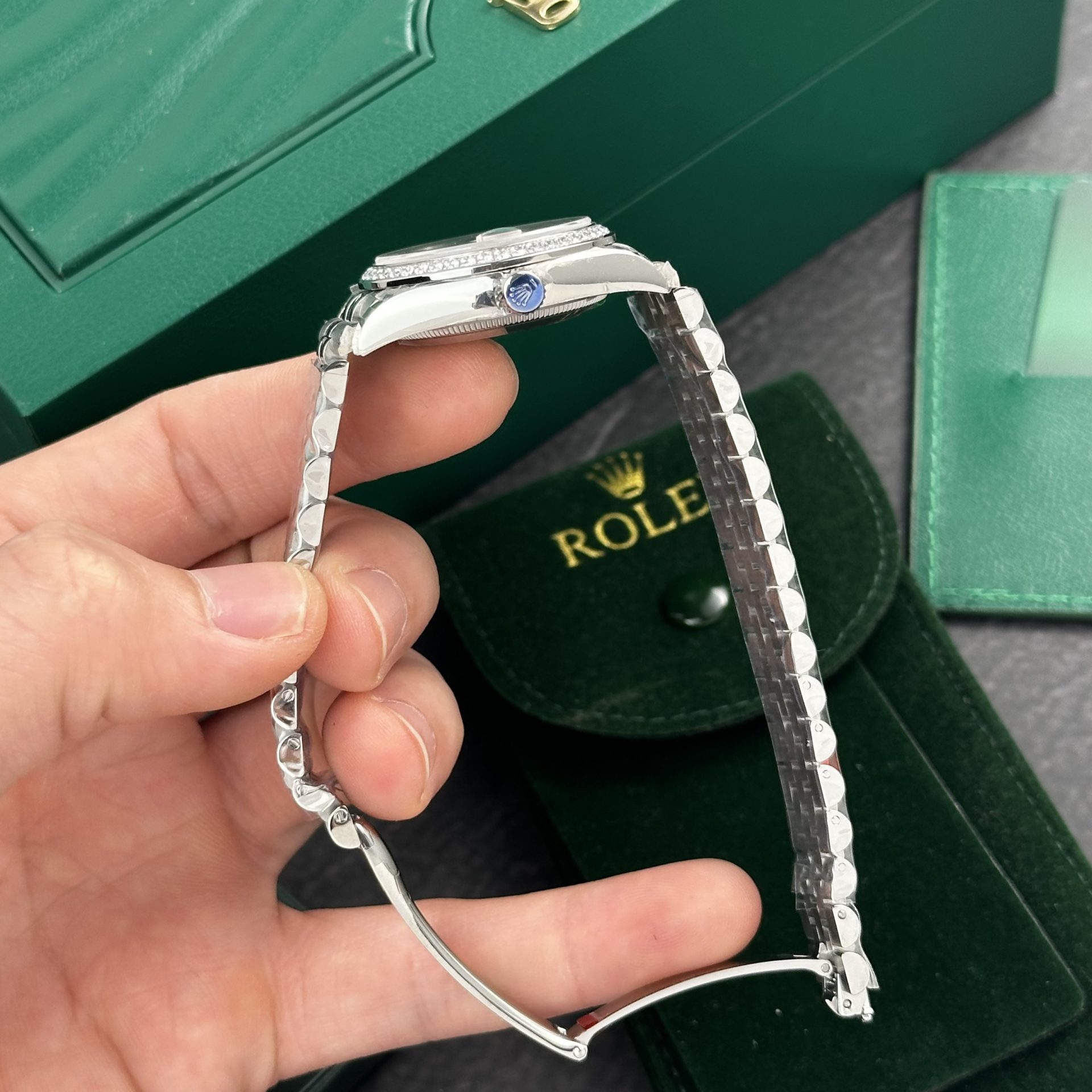 Rolex Super Clone Watch DateJust Womens Dial Blue 31mm - Image 4