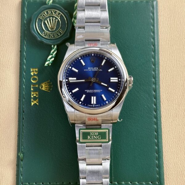 Dong Ho Rolex Oyster Perpetual 124300 Mat Xanh Duong Nha May King 41mm 1 1