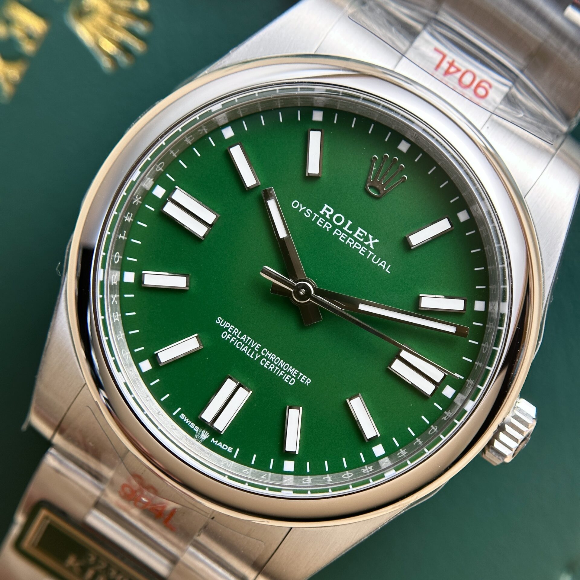 Rolex Oyster Perpetual 124300 Green Dial Super Clone Watch 41mm - Image 3