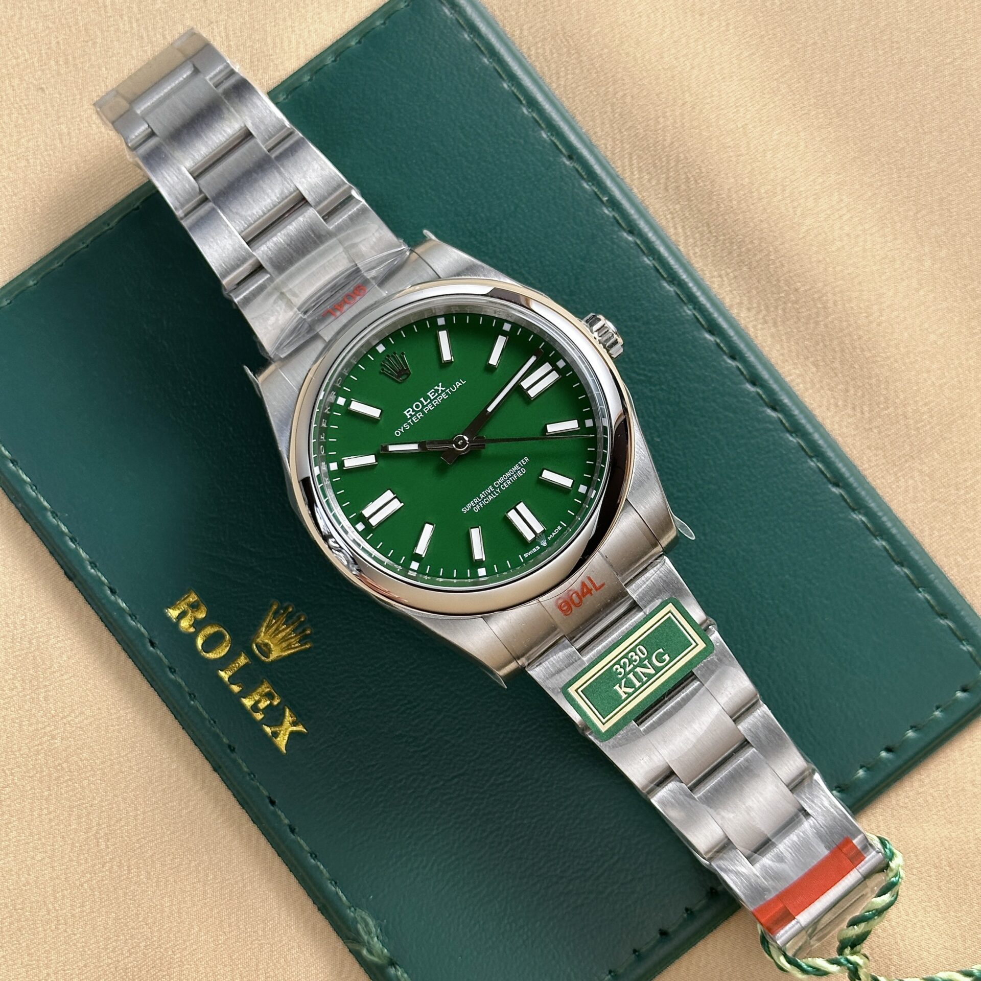 Rolex Oyster Perpetual 124300 Green Dial Super Clone Watch 41mm - Image 2