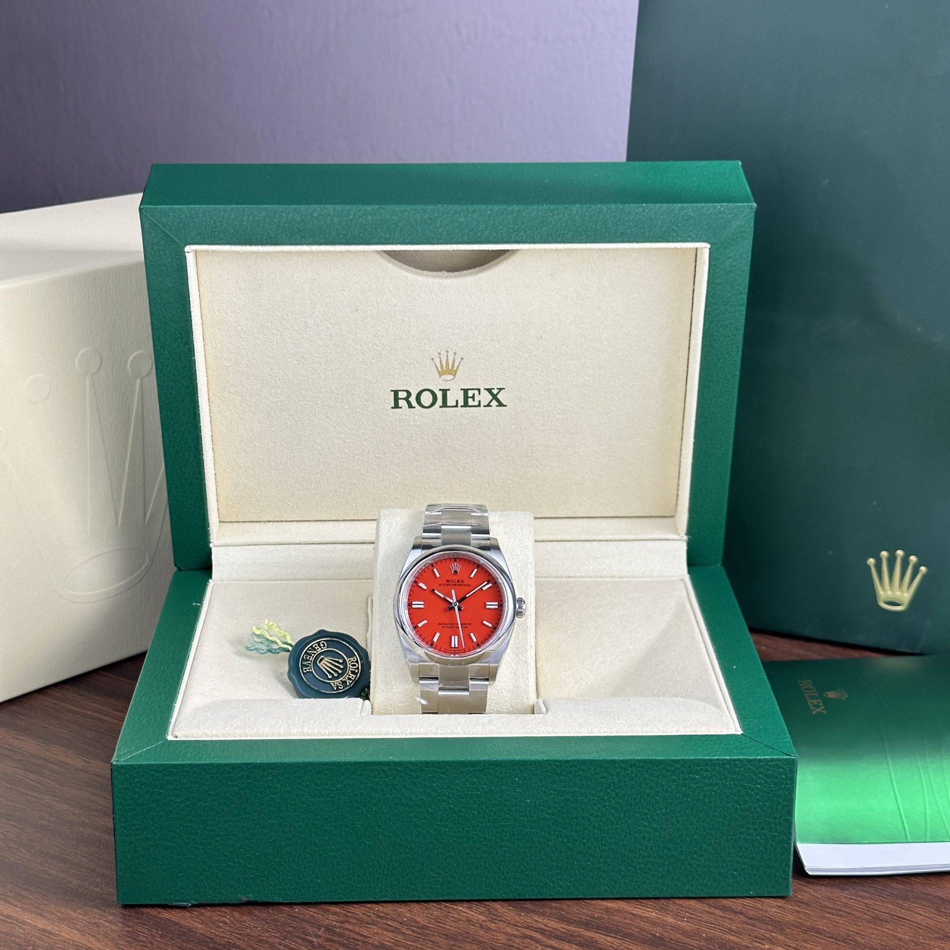 Rolex Super Clone Watch Oyster Perpetual 126000 Red Dial Clean Factory 36mm - Image 6