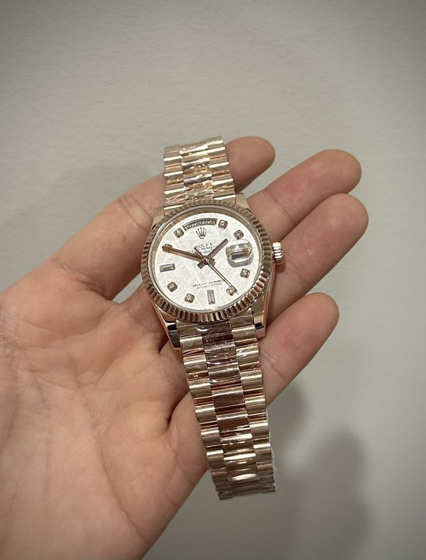 Rolex Day-Date 128235 Super Clone Watch Gold Wrapped Meteorite Dial 36mm - Image 4