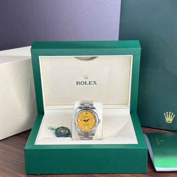 Dong Ho Rolex Replica 11 Oyster Perpetual 124300 Mat Mau Vang Clean Factory 41mm 1 1