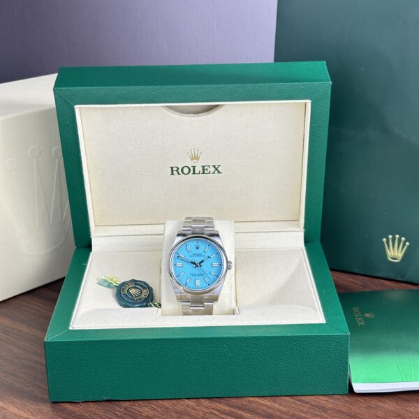Dong Ho Rolex Replica 11 Oyster Perpetual 124300 Mat Xanh Bang Nha May Clean 41mm 1 1