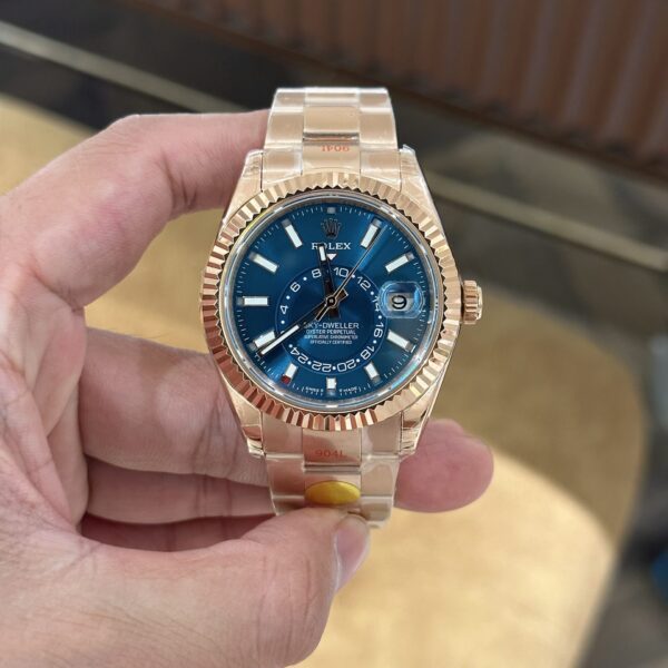 Dong Ho Rolex Sky Dweller 336935 Replica 11 Mat Xanh Lam Nha May Noob 42mm 3 1