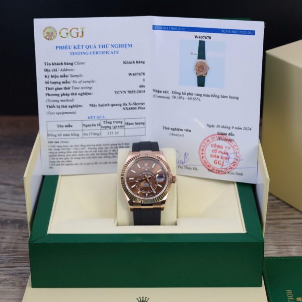 Dong Ho Rolex Sky Dweller M336235 Che Tac Boc Vang That Mat Chocolate 42mm 10 1