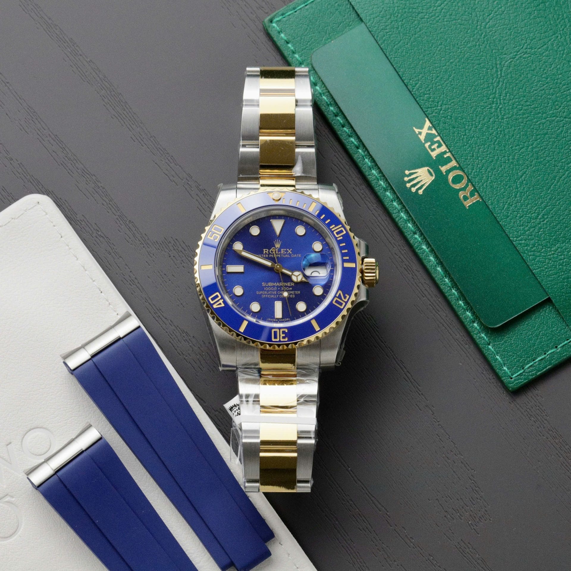 Rolex Submariner Dial Blue Super Clone Custom Gold Wrapped 40mm - Image 2