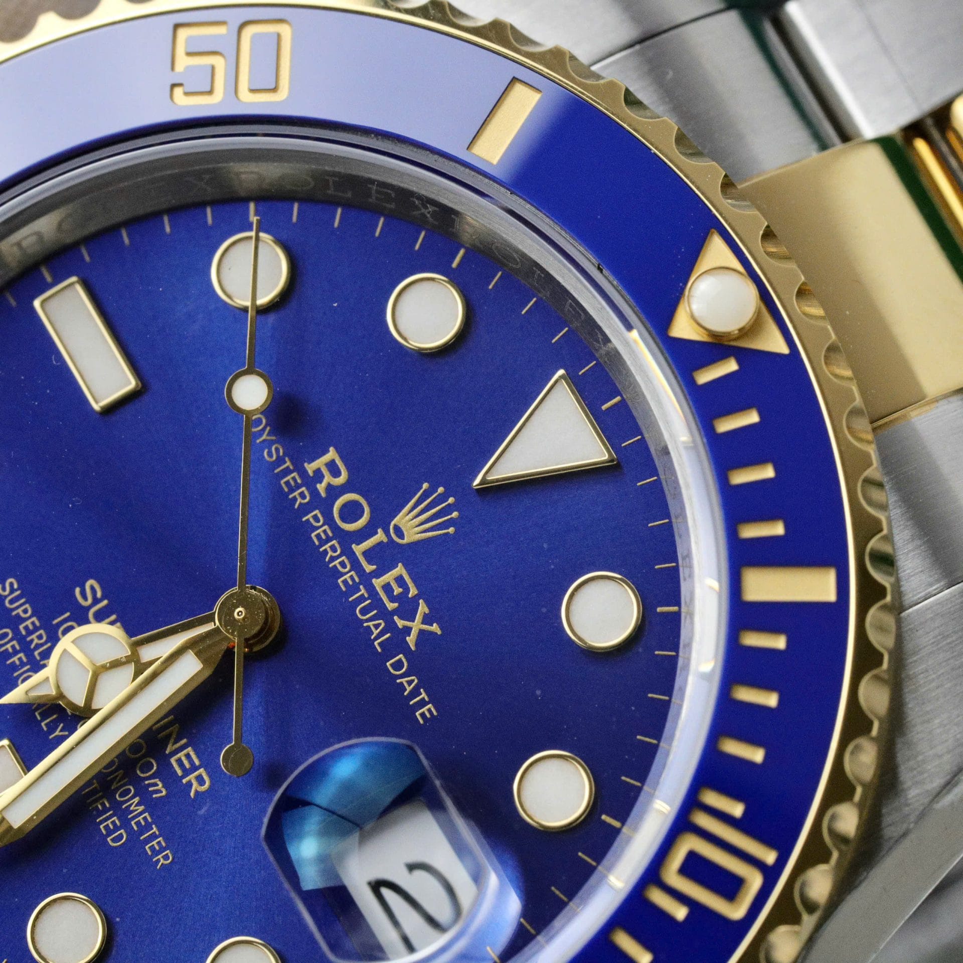 Rolex Submariner Dial Blue Super Clone Custom Gold Wrapped 40mm - Image 5